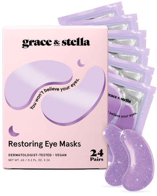 grace & stella Under Eye Patches (12 pairs) Eye Masks for Dark Circles and Puffiness
