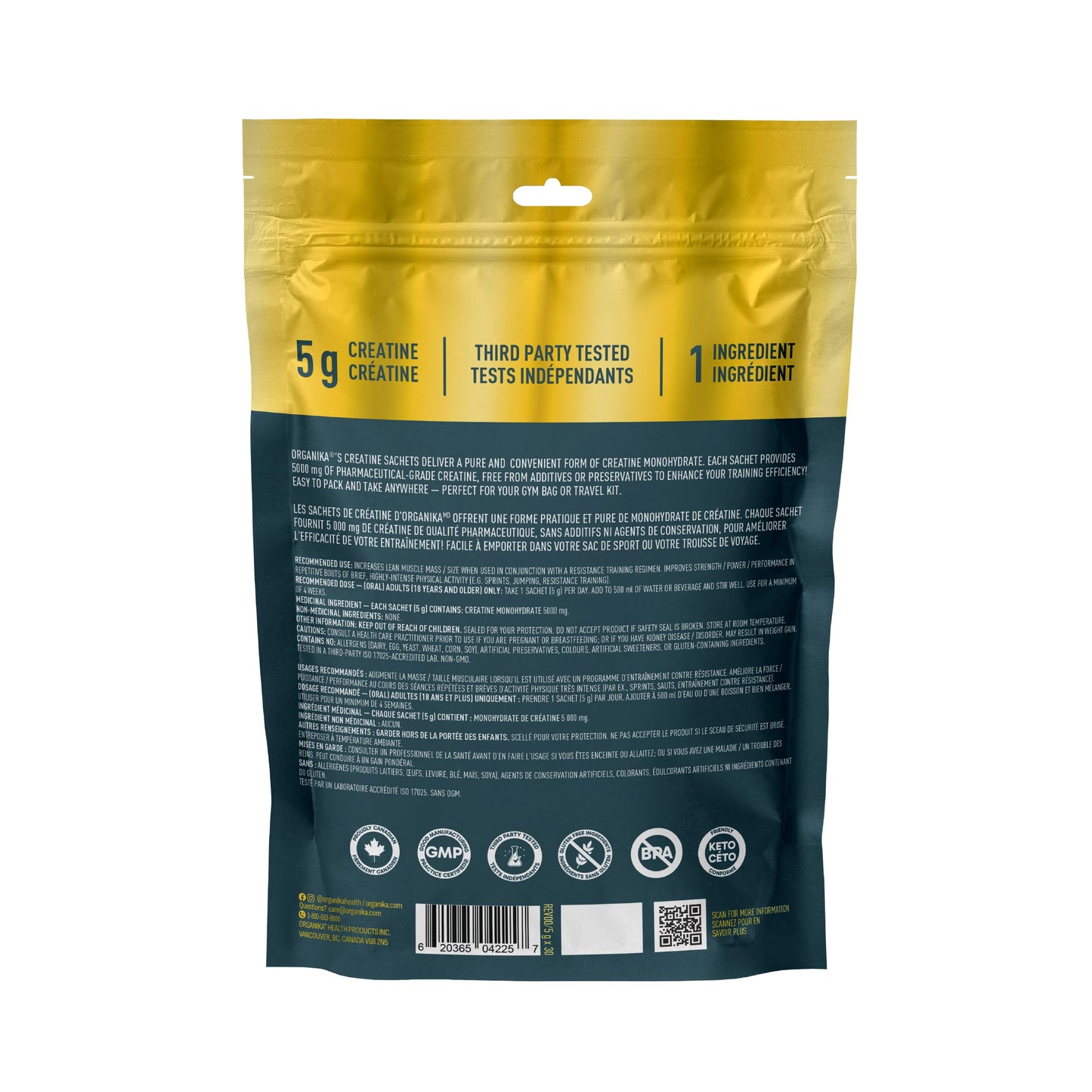 Organika Canadian-Made Creatine Powder