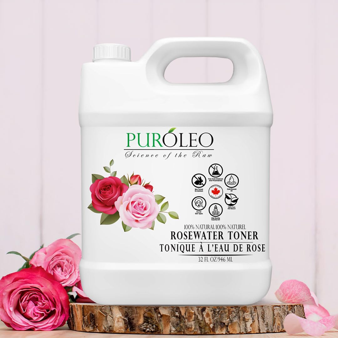 PUROLEO Rose Water 8 Fl Oz/236 ML