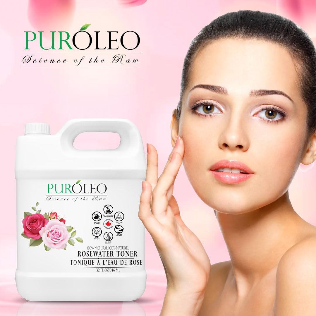 PUROLEO Rose Water 8 Fl Oz/236 ML