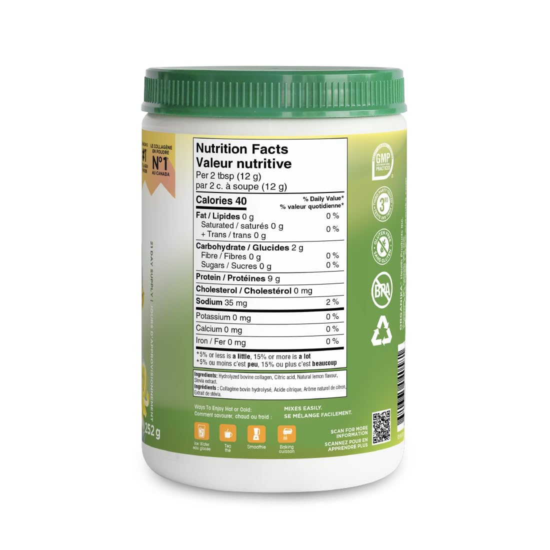 Organika Canadian-Made Enhanced Collagen Powder