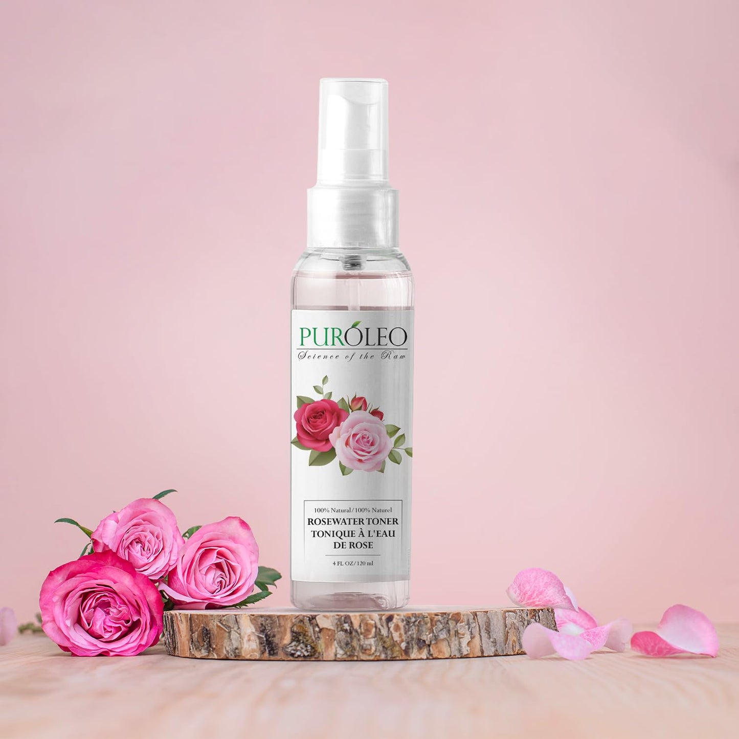 PUROLEO Rose Water 8 Fl Oz/236 ML