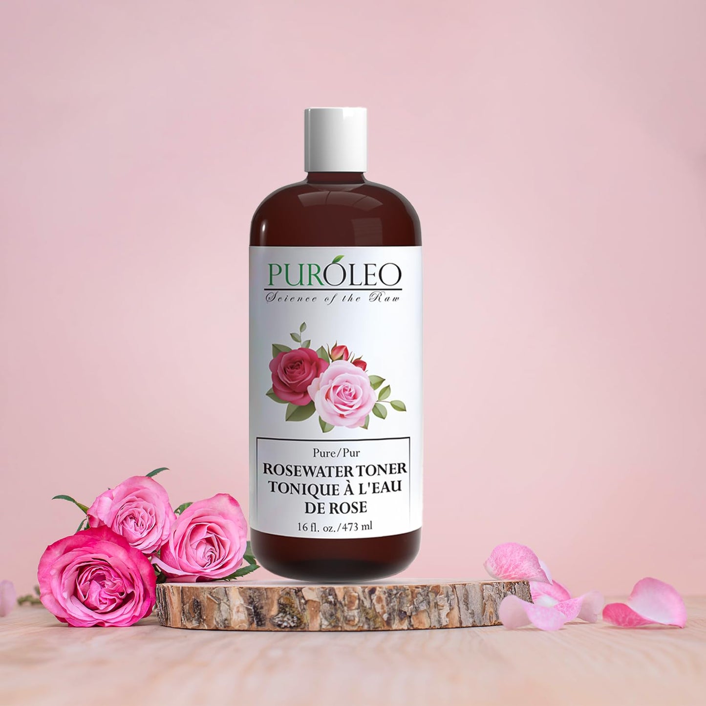 PUROLEO Rose Water 8 Fl Oz/236 ML