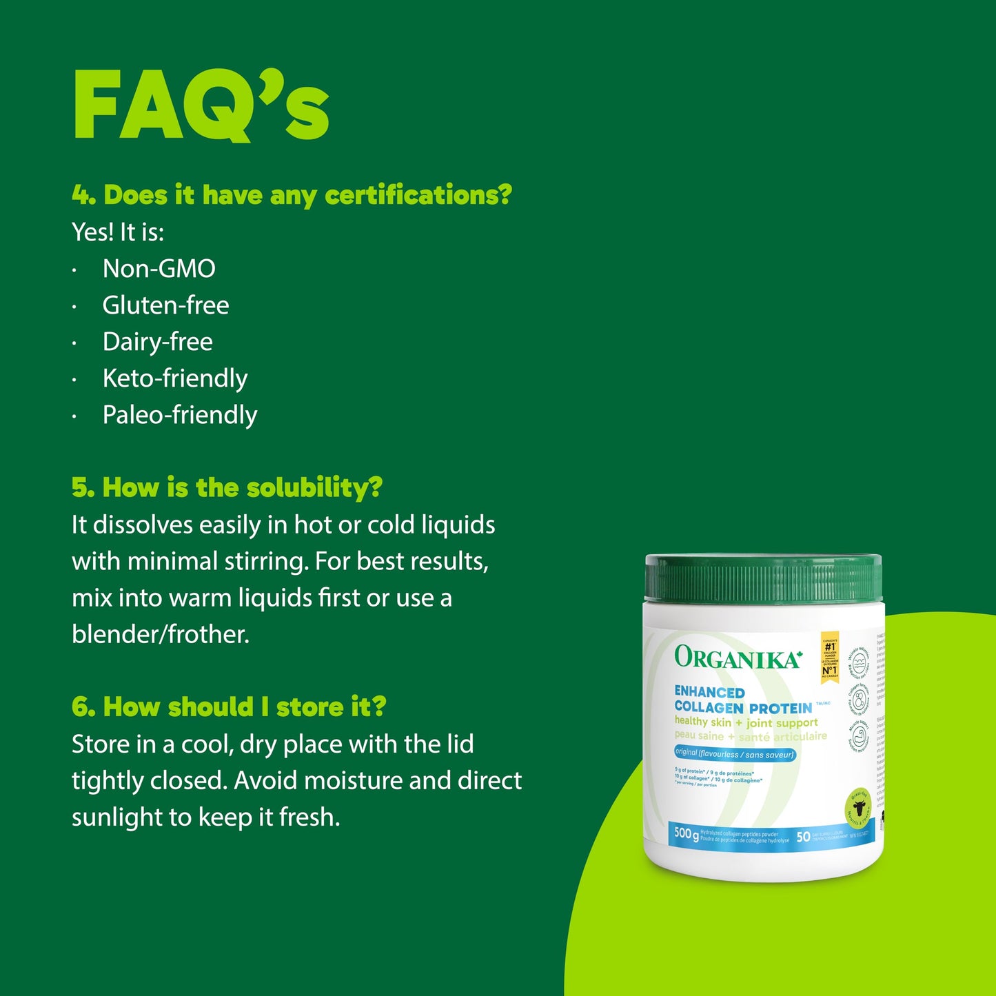 Organika Canadian-Made Enhanced Collagen Powder