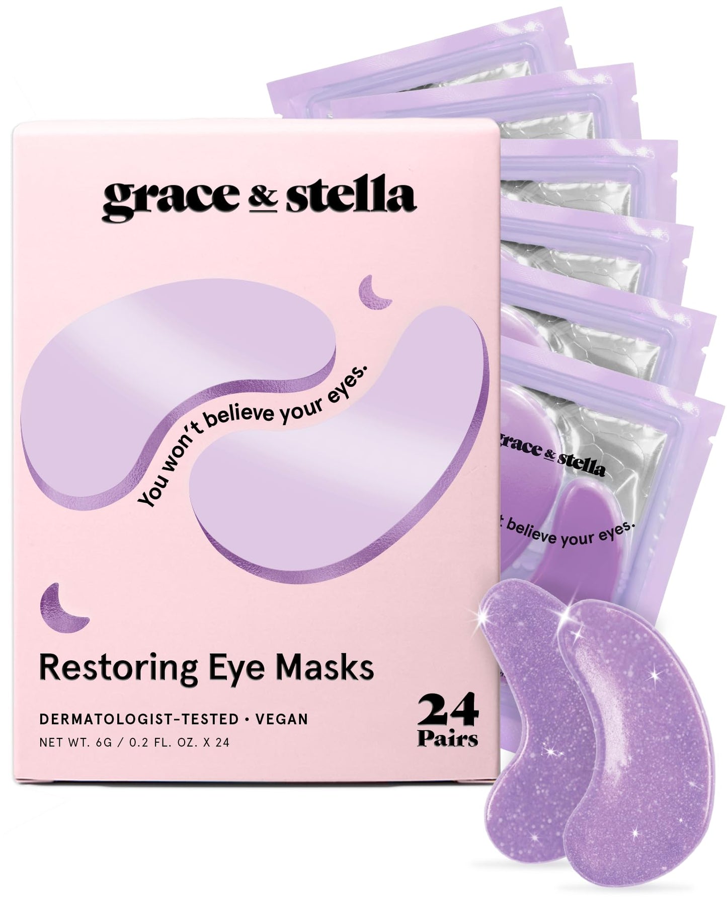 grace & stella Under Eye Patches (12 pairs) Eye Masks for Dark Circles and Puffiness