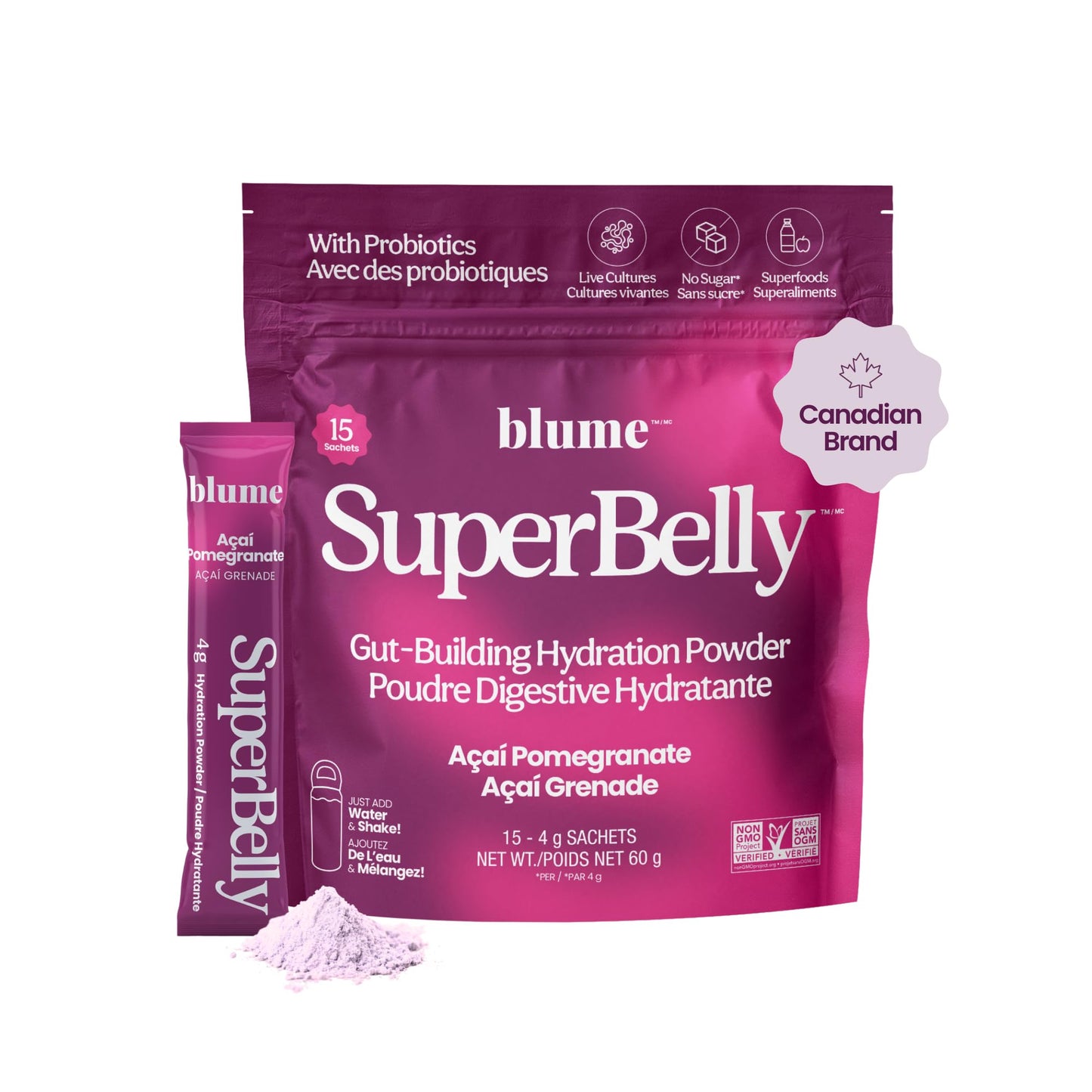 Blume SuperBelly Packets, Sugar-Free, with Apple Cider Vinegar