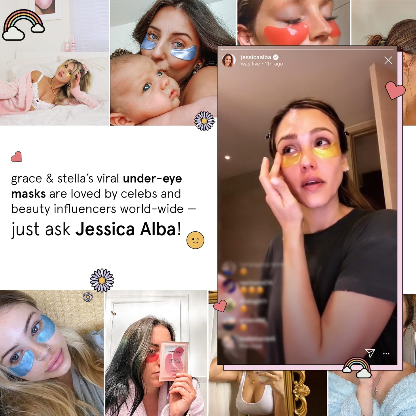 grace & stella Under Eye Patches (12 pairs) Eye Masks for Dark Circles and Puffiness