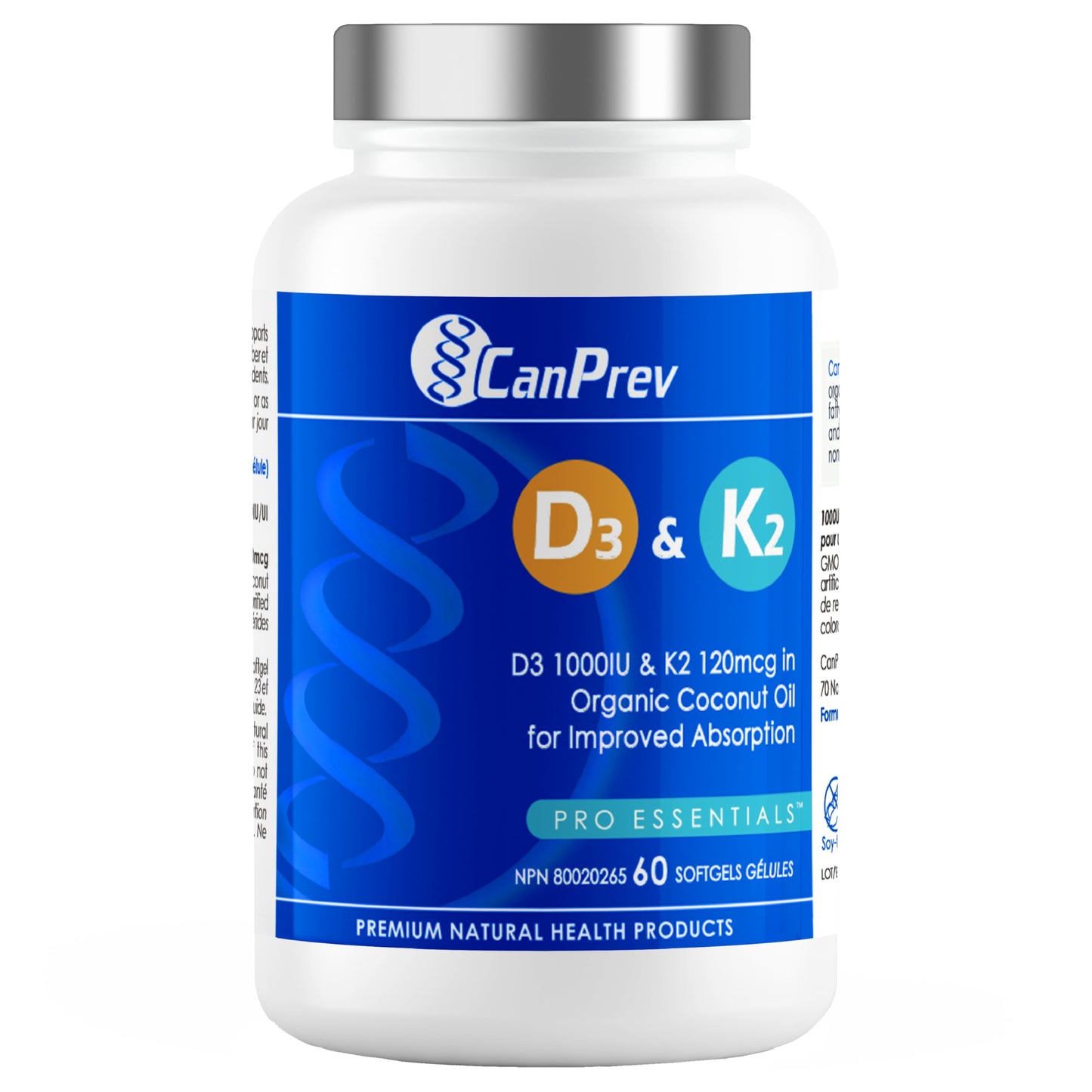 CanPrev - D3 & K2 Vitamin Supplement 240 Softgels