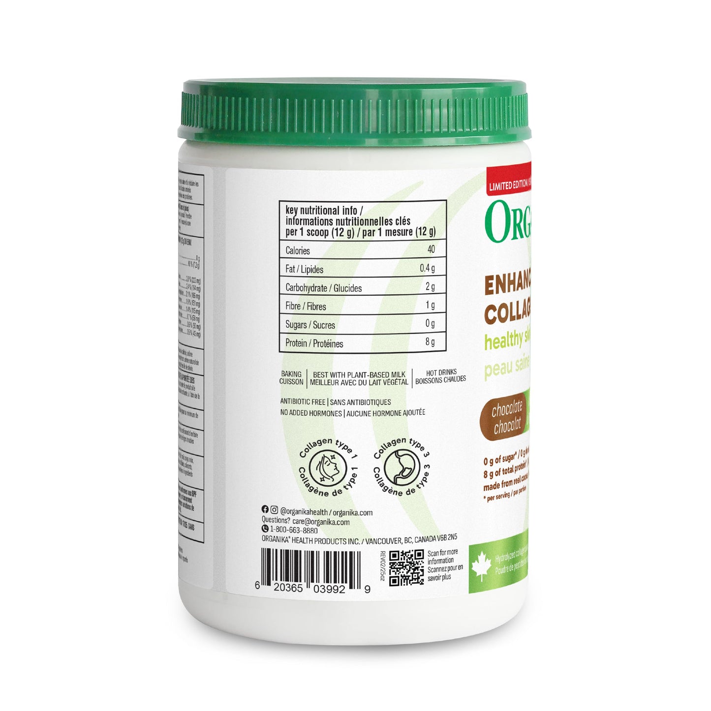 Organika Canadian-Made Enhanced Collagen Powder