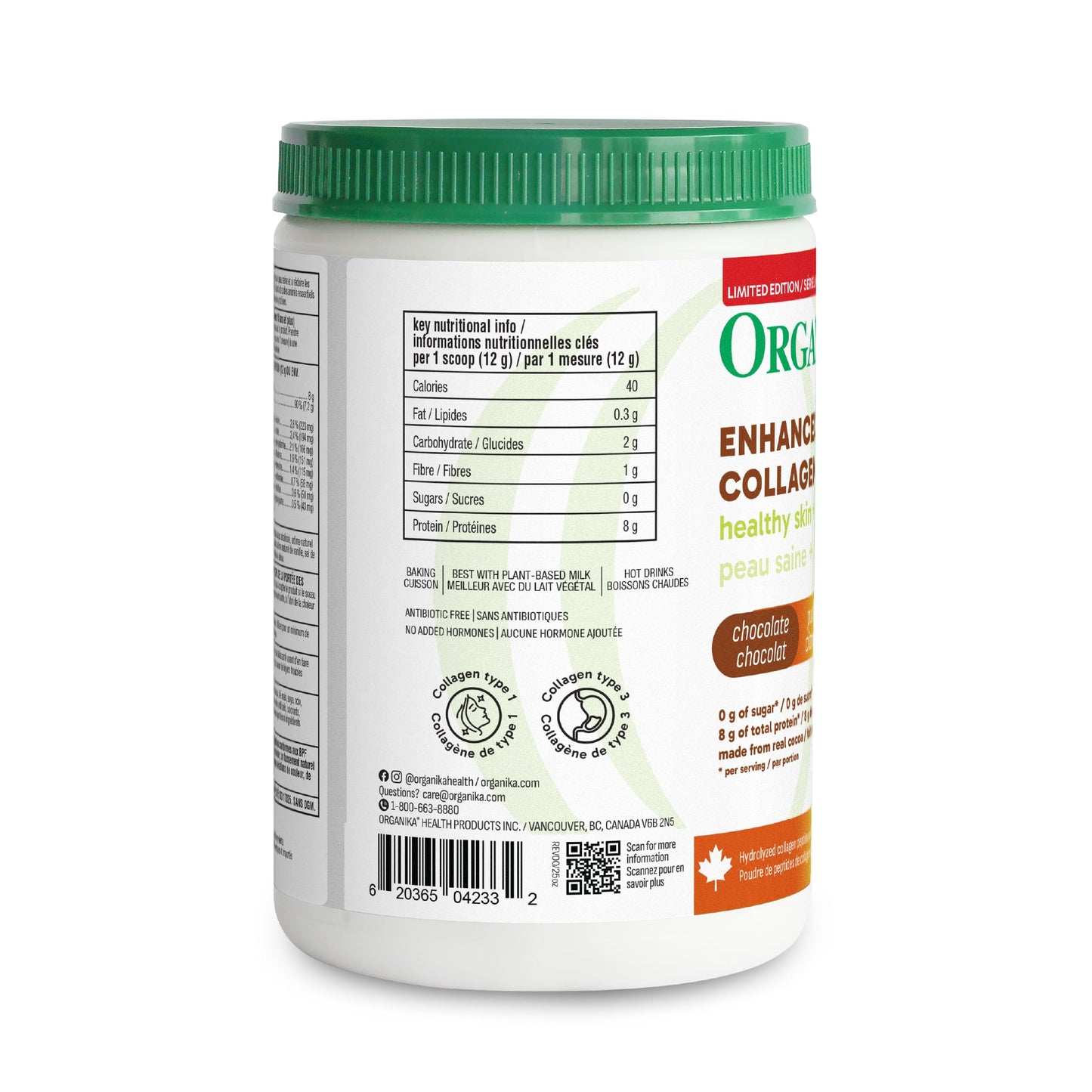 Organika Canadian-Made Enhanced Collagen Powder