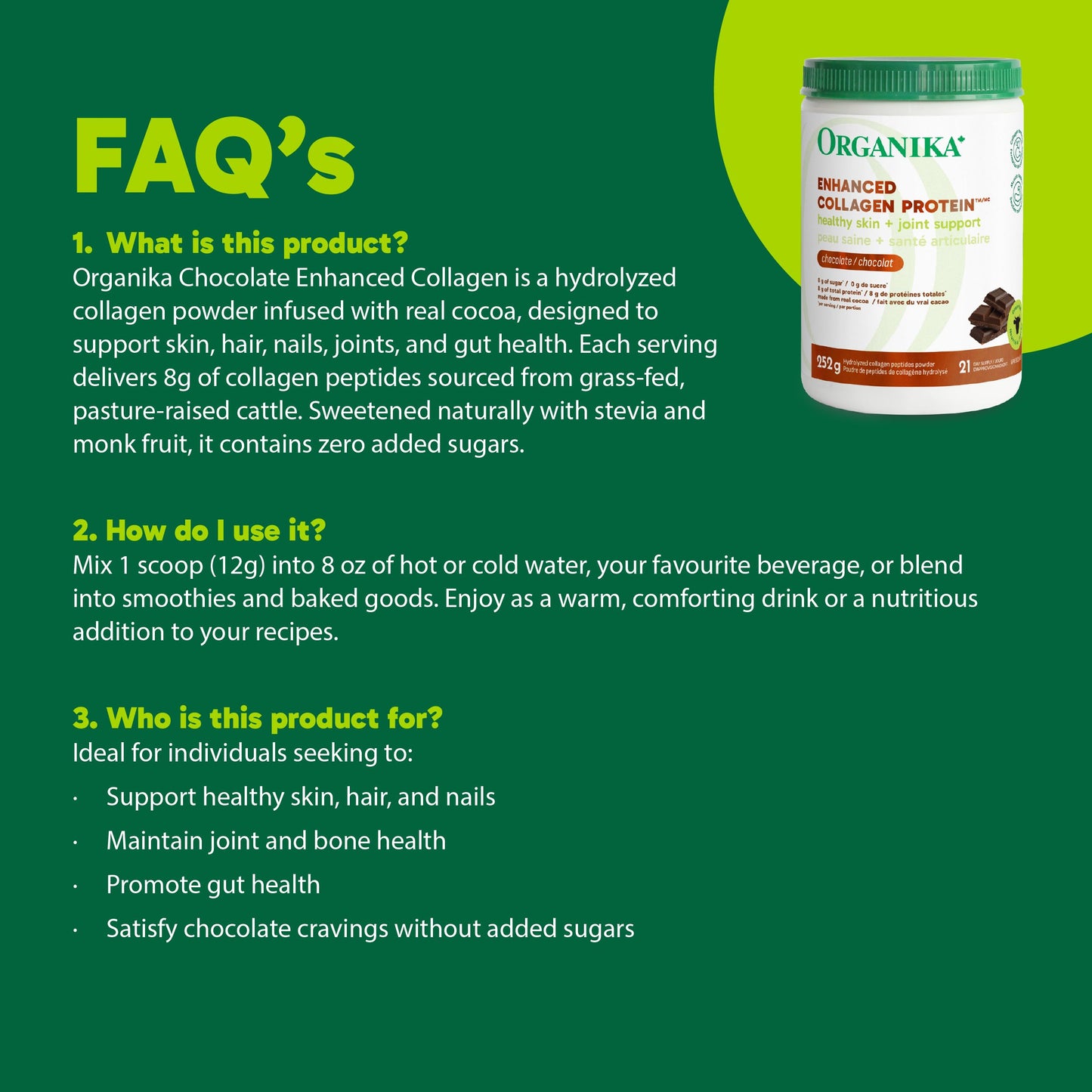 Organika Canadian-Made Enhanced Collagen Powder