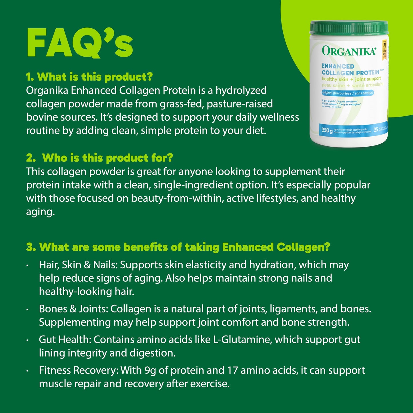 Organika Canadian-Made Enhanced Collagen Powder