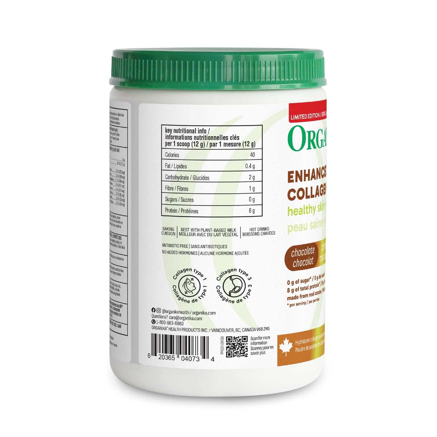 Organika Canadian-Made Enhanced Collagen Powder