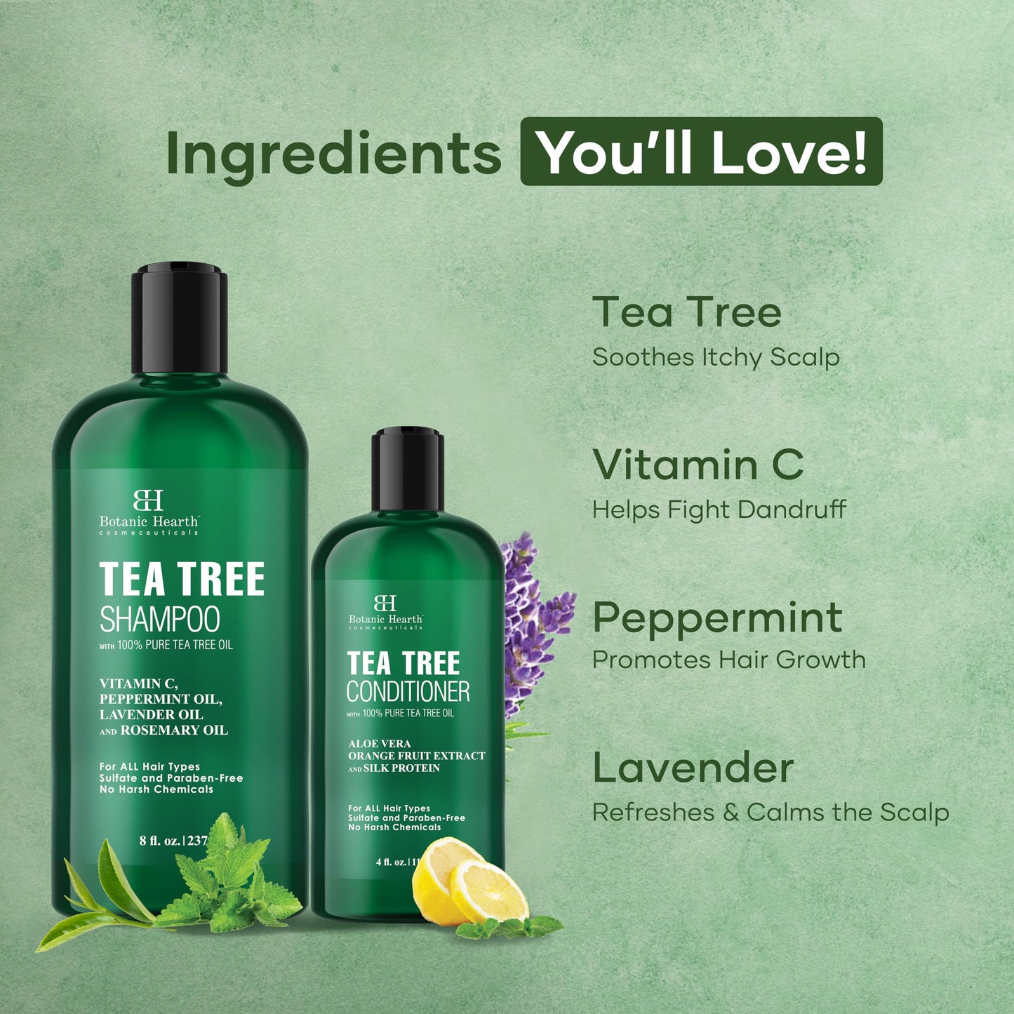 Botanic Hearth Rosemary Mint Shampoo and Conditioner Set