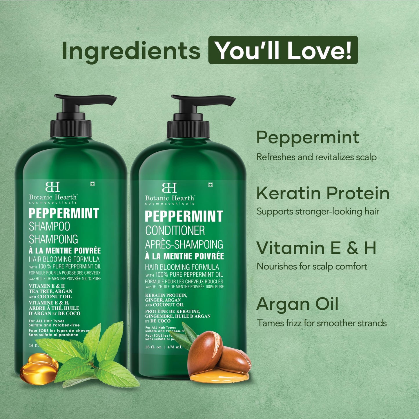 Botanic Hearth Rosemary Mint Shampoo and Conditioner Set